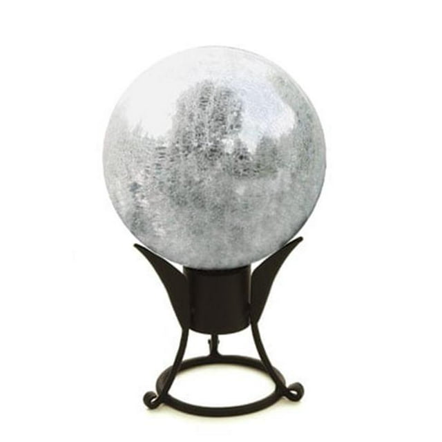 Gazing Globe 10 Po. en Argent avec Craquelins
