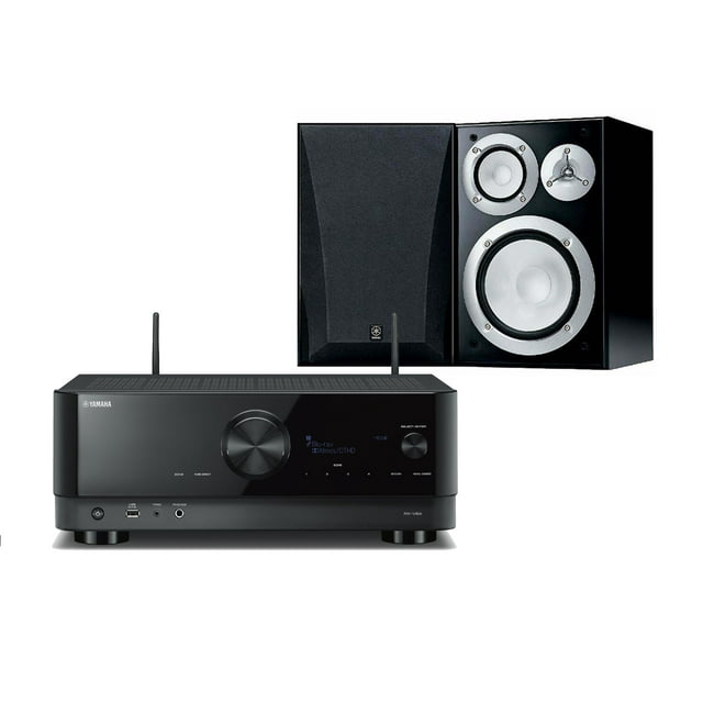 Yamaha RXV6A 7.2Channel AV Receiver with 8K HDMI and MusicCast +Bookshelf Stereo Speakers