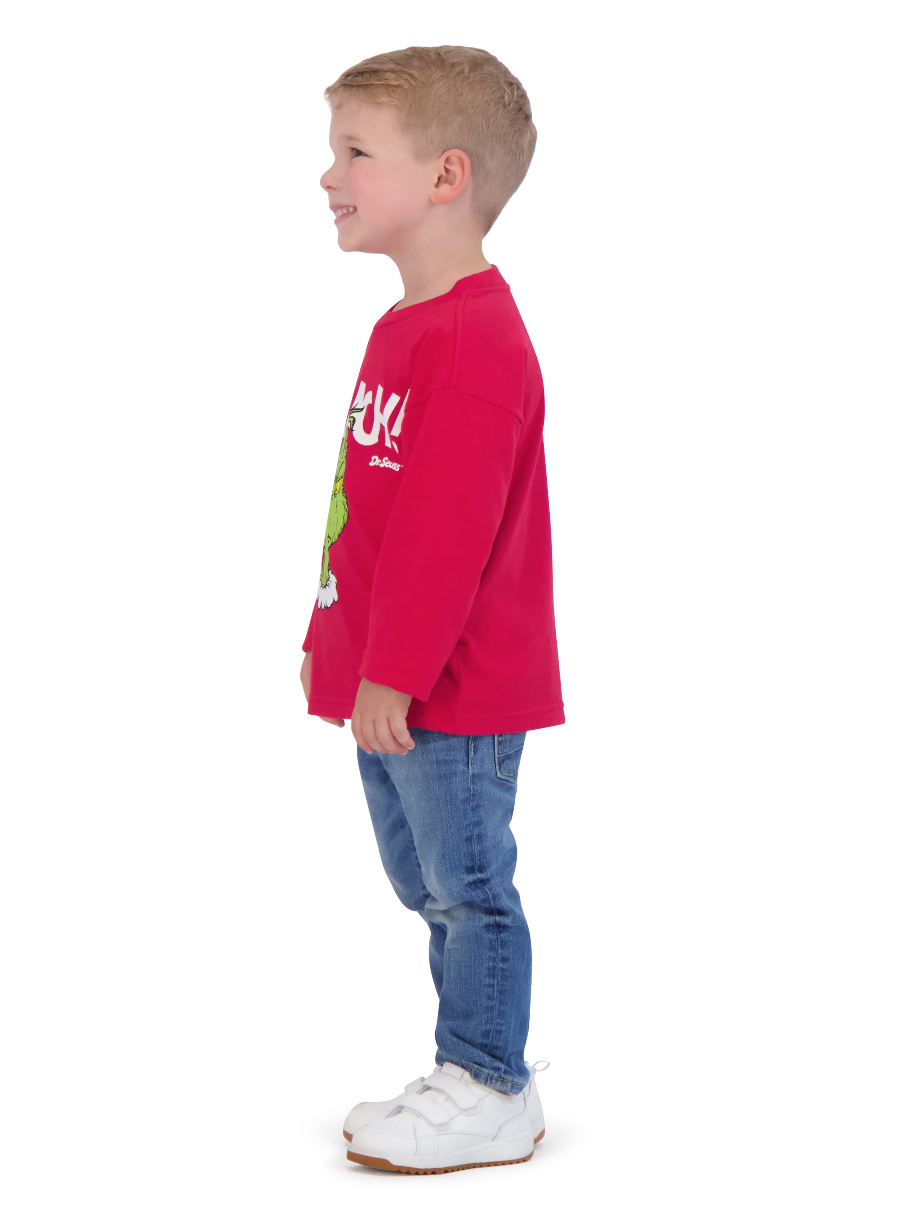 Dr. Seuss' The Grinch Christmas Toddler Unisex Long Sleeve T-Shirt, Sizes 2T-5T