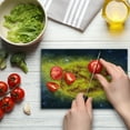 thumbnail image 3 of Galaxy Cutting Board, Panorama of Sun in Space with Luminous Effects Center of Solar System Print, Decorative Tempered Glass Cutting and Serving Board, Small Size, Yellow Blue, by Ambesonne, 3 of 5