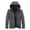 Grey, variant on Men's Autumn&Winter Solid Color Long Sleeved Parkas Hooded Zipper Jacket