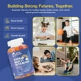 thumbnail image 3 of Baby Blues® Kids Multivitamin Gummies – Organic Vitamin D, B6, Folate, Zinc for Immune Support & Brain Health, Vegan, Gluten-Free, Non-GMO, Strawberry Cherry Orange Flavors, 90ct, 3 of 8