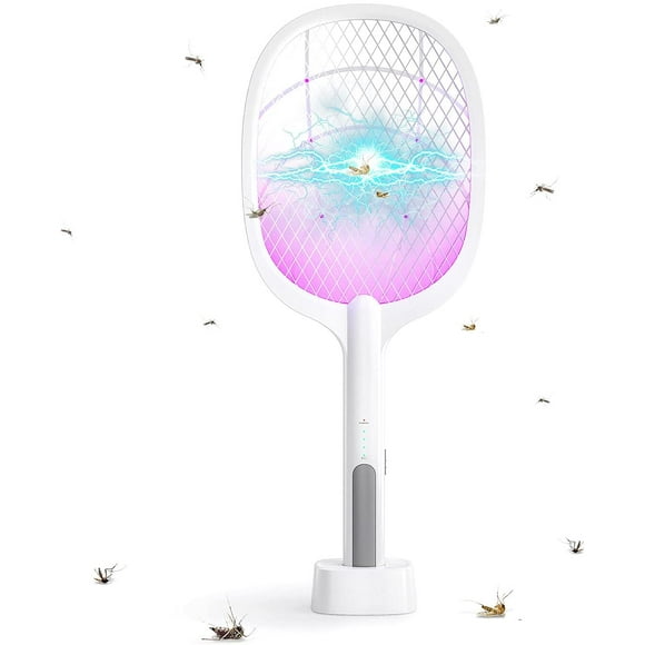 2 in 1 Bug Zapper, Rechargeable Electric Fly Swatter, Mosquito Fly Killer Zapper, Fly Zapper Indoor Mosquito Swatter Suitable for