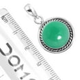 thumbnail image 2 of Natural Green Onyx Pendant 925 Sterling Silver Handmade Jewelry, 2 of 3
