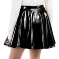 thumbnail image 6 of Girls Skorts High Waist Athletic Skirts with Shorts Stretchy Activewear for Teens Kids Performance Tennis Girls Metallic Skater Skirt Sparkly Shiny Flared Pleated A-Line Mini Skort Black, 6 of 8