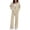 Khaki, variant on Chiccall Sweatsuits for Women 2 Piece Outfits Zip Up Hoodie Sweatshirt and Baggy Sweatpants Set Fall Long Sleeve Tracksuit