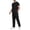 hgg457-Black, variant on Mens Casual Outfits 2 Piece Set Short Sleeve Scrub Shirt V Neck and Uniform Pants Matching Sets Workwear