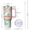 thumbnail image 3 of Whimsical Mushroom 40 oz Tumbler with Handle, Floral Travel Mug with Lid and Straw for Teens, 3 of 5