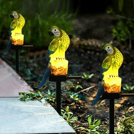 

Solar Powered Garden LED Lights Parrot Animal Lawn Ornament Waterproof Lamp