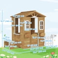 thumbnail image 3 of Outsunny Kids Playhouse for Outdoor with Door Windows Yellow, 3 of 10