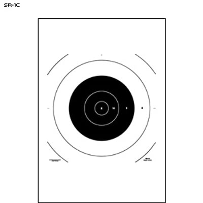 100 Pcs of NRA 100-Yard High Power Rifle Slow & Rapid Fire Target (SR-1) Repair Center Black. Size: 10. 5 x 10.