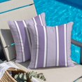 thumbnail image 2 of Throw Pillow Covers, Purple Stripe 24x24 Pillow Covers for Couch/Sofa/Bed, Boho Striped Modern Minimalist Geometric Lines Decorative Square Linen Cushion Pillowcase for Home Decor, 2 of 9