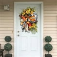 thumbnail image 3 of Fall Wreaths for Front Door - 13.78 Inch Mini Pumpkins Berries Wreath - Decorations for Autumn Thanksgiving Harvest Farmhouse Home Outdoor Indoor Window Wall, 3 of 7