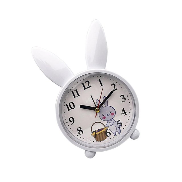 relayinert Cute Rabbit Deer Shaped Alarm Clock for Bedroom Nordic Style Playful and Endearing Blue Rabbit 1Set