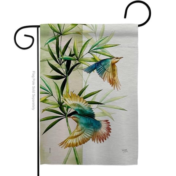 Breeze Decor G120265-P3 Asian Blossom Birds Animals Bird 13 x 18.5. in. Double-Sided Decorative Vertical House Garden Flag for Decoration Banner Yard Gift