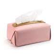 thumbnail image 1 of Yuarrent Caja de pañuelos Servilletero de escritorio Dormitorio Baño Toalla de papel Cubierta Contenedor Decoración Caja dispensadora Almacenamiento y organización del hogar Rosado, 1 of 6