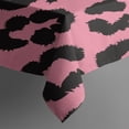 thumbnail image 3 of Pink and Black Of Leopard Print Rectangle Tablecloth 60"x84",Waterproof Polyester Rectangle Table Cloth, Wipeable Spillproof Polyester Tablecloth for Dining, Camping, Indoor and Outdoor, 3 of 5