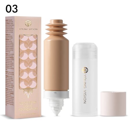 Full Coverage Liquid Foundation,Bottom Press Liquid Foundation,Matte Flawless Finish Foundation,Lightweight & Concealing, Multi-Purpose Skin Tone Adjusting Makeup with Flawless Finish(40ml)