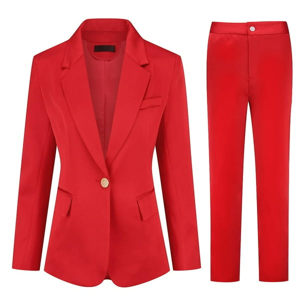 Yunclos Ladies 2 piezas Professional Business Slim Suit Sets