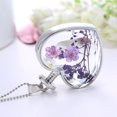 thumbnail image 4 of DESIGNICE 2026 New Gifts for Mom, Diy Heart Glass Lavender Floating Memory Living Pendant Necklace Birthday Gifts 2023 for Special Occasions, Anniversaries, Personalized Gifts, Family Celebrations., 4 of 6