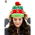 thumbnail image 6 of PULLIMORE Christmas LED Beanie Hats Santa Snowflake Snowman Light Up Knitted Cap Kids Adult Xmas Gifts, 6 of 8