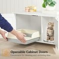 thumbnail image 6 of HOOBRO Hidden Litter Box Enclosure End Table with Removable Divider, White, 6 of 9