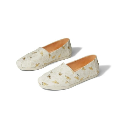 

Toms Womens Alpargata Slip On Canvas Fashion Loafers White 7 Medium (B M)