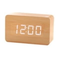 thumbnail image 1 of Reloj despertador digital LED pequeño con pantalla de fecha y temperatura, 3 niveles de brillo ajustables, control por voz y 2 modos de visualización., 1 of 6