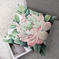 thumbnail image 7 of BANET  White Nature Lotus Throw Pillow Covers,Pink Decorative Pillow Covers Digital Printing Blended Fabric for Couch Sofa Bed Invisible Zipper Pillow Cases Set of 2 12x12in, 7 of 7