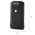 thumbnail image 3 of Bolsa De Teléfono Bolso De Teléfono Riñonera de moda para hombre, tarjetero pequeño de cuero, cinturón, monedero (negro), 3 of 5