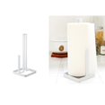 thumbnail image 2 of Portarrollos de papel de cocina de metal, soporte para pañuelos de baño, servilletero vertical, accesorios de almacenamiento para el hogar y escritorio, color negro, 2 of 5