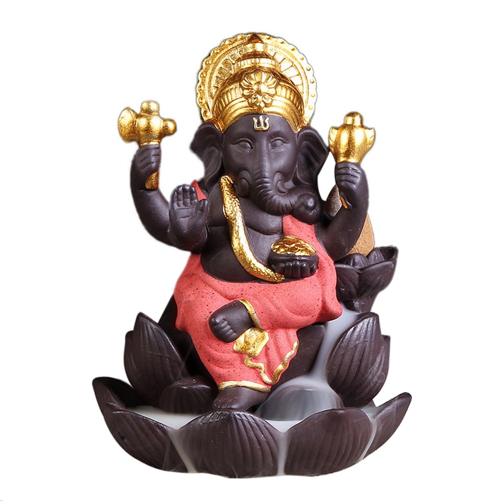 Details about   Ceramic Elephant Statues Backflow Incense Burner Cones Buddhist Censer Holder 