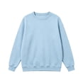 thumbnail image 7 of Nestiefly Oversized Crewneck Sweatshirt Women Fleece Long Sleeve No Hood Pullover Fall Casual Sweat Shirts Sky Blue S, 7 of 7