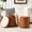 Brown, variant on Round Ottoman with Storage Set of 2, Faux Leather Button Tufted Stool, Storage Ottoman Coffee Table, Small Leather Foot Rest Stool for Living Room, Bedroom, Black