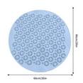 thumbnail image 3 of AYktou Bath Mat Round Non Slip Anti Mold Shower Mat 26"x26" PVC Bathroom Mat with Drain Hole Suction Cups for Shower Stall Bathroom Floor, 3 of 8