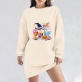 thumbnail image 2 of Pisexur Robes de Noël pour Femmes, Robe Chandail en Molleton à Col Rond Imprimé Verres de Vin Tendance, Robe de Fête Décontractée à Manches Longues, Robe de Vacances de Noël Mini Robe, 2 of 4