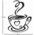 thumbnail image 2 of Pegatinas de pared de té y café, arte de tazas de café, calcomanía de vinilo para cocina, restaurante, decoración de pared de pub JM, 2 of 5