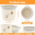 thumbnail image 2 of Threns Toy Storage Basket for Kid with Handle Foldable Woven Cotton Rope Thick Cute Storage Basket for Toy Clothes Blanket, 2 of 10