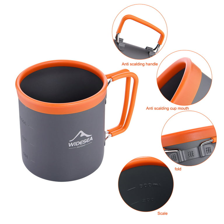Camping Cup Folding Portable Coffee Mugs Drinking Cutlery Aluminum