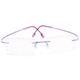 thumbnail image 4 of Fuisetaea Flexible Titanium Alloy Computer Reading Glasses +2.00 Rimless Frame Lightweight Blue Light Blocking Readers Glasses, 4 of 4
