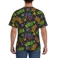 thumbnail image 3 of Qekee Mardi Gras Surface Classic Fit T-Shirt Men's Shirt Men's Tight Short Sleeves for Exercise, Running, Mountaineering - Mardi Gras Surface, 3 of 9