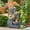 Gray, variant on Haverchair 24" Outdoor Water Fountain with LED Lights, 5-Tier Bamboo Joint Design Bowl Garden Fountain, Modern Cascading Waterfall for Garden, Patio, Backyard, Deck, Porch and Home Decor