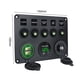 thumbnail image 5 of Voltímetro de interruptor de 5 bandas, panel de interruptor de palanca de 12 V para RV, camión, barco (verde), 5 of 9