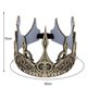 thumbnail image 5 of Bewildely King Crown for Men Birthday for Medieval Men for Prom Party  Kits de decoración para fiestas oro antiguo 23.62x5.91 pulgadas, 5 of 6