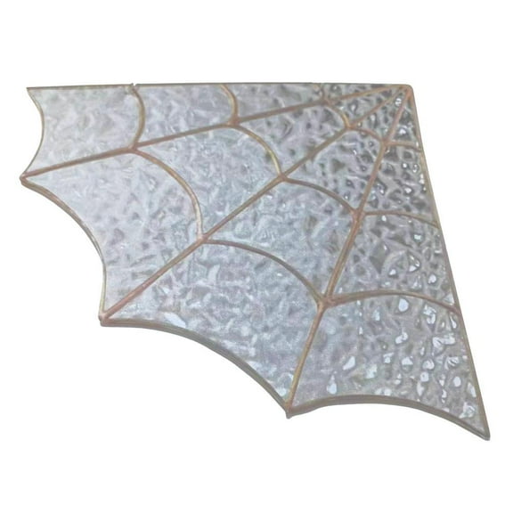 jileijar Spiderweb Door Topper, Halloween Door Corner Sign, Spider Webs Stained Glass Window Wall Hanging, Halloween Atmosphere Enhancement Decoration for Home F8L5