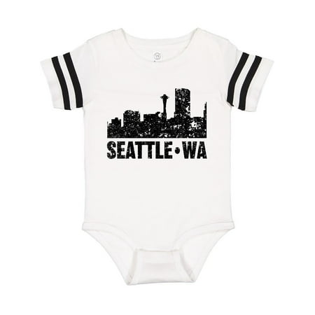 

Inktastic Seattle Skyline Grunge Gift Baby Boy or Baby Girl Bodysuit