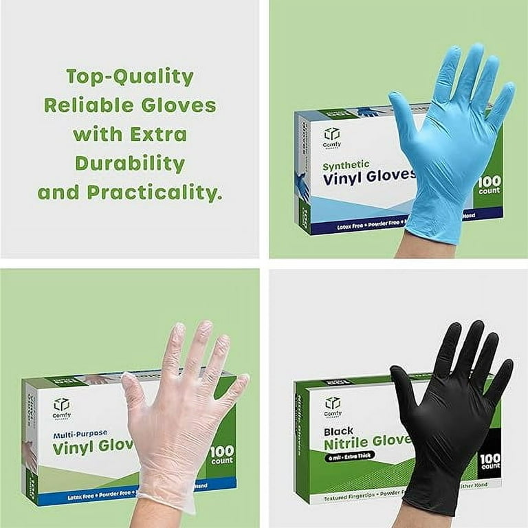 Welari 40-Pack Disposable Rubber Gloves – Latex-Free Multipurpose Gloves For Cooking, Cleaning & Crafts