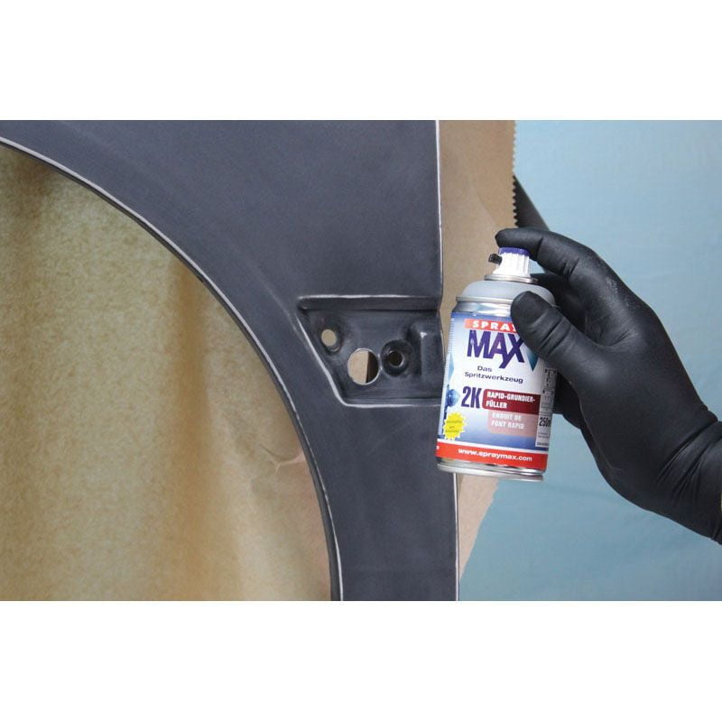 SprayMax 3680031 Universal 2K Rapid Primer Filler, Gray, 5.4 to 8.1 sq-ft Coverage, 1 hr Dry Curing