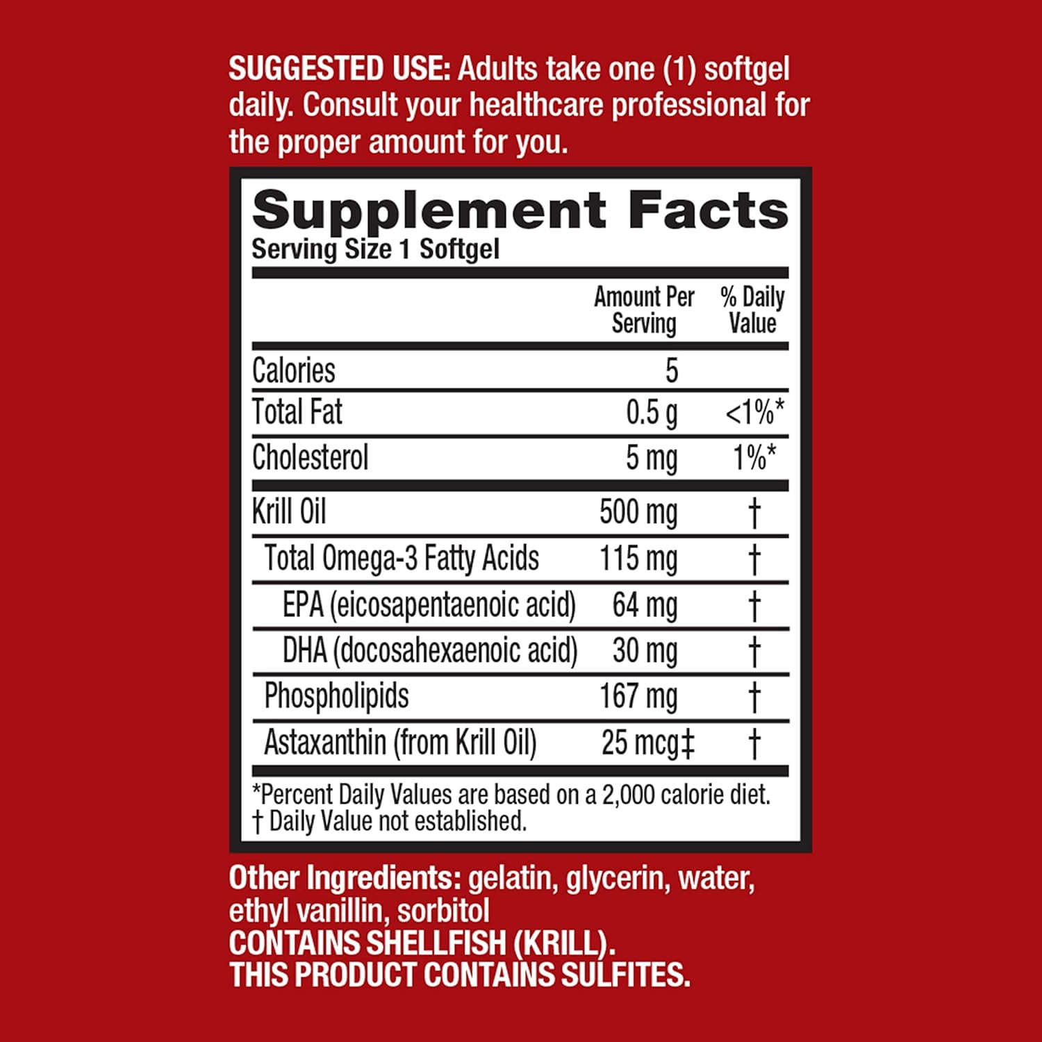 Schiff Megared Superior Omega 3 Krill Oil Extra Strength 500 Mg Softgels, 80 Ea