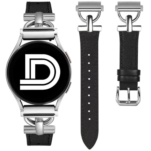 Wearlizer Leather Band Compatible with Samsung Galaxy Watch 7/FE/6/5/4 40mm 44mm/Watch 5 Pro 45mm/Watch 4 Classic 42mm 46mm, 20mm Watch Band with D-Shape Buckle for Galaxy Active 2 40mm 44mm/Watch 3 41mm